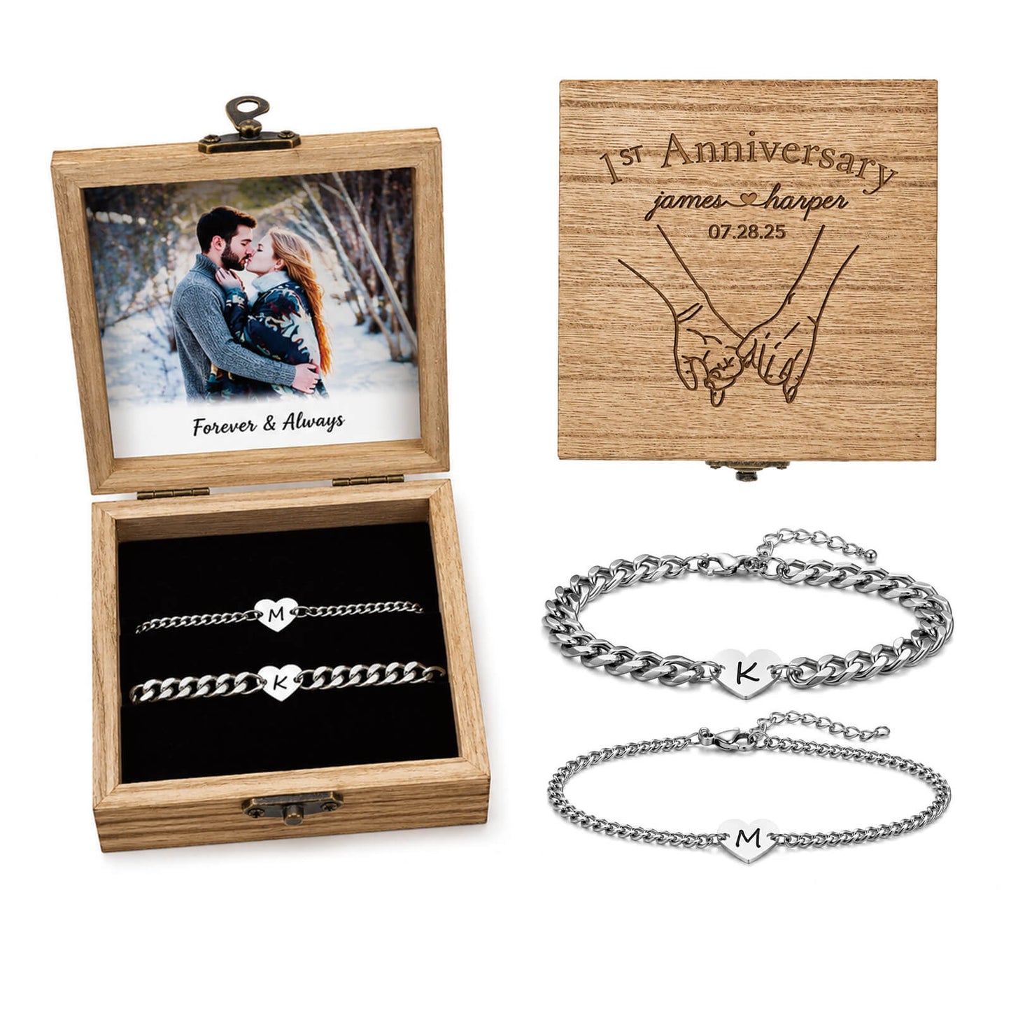 Initial Couple Bracelets