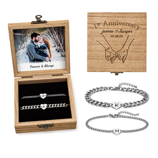 Initial Couple Bracelets
