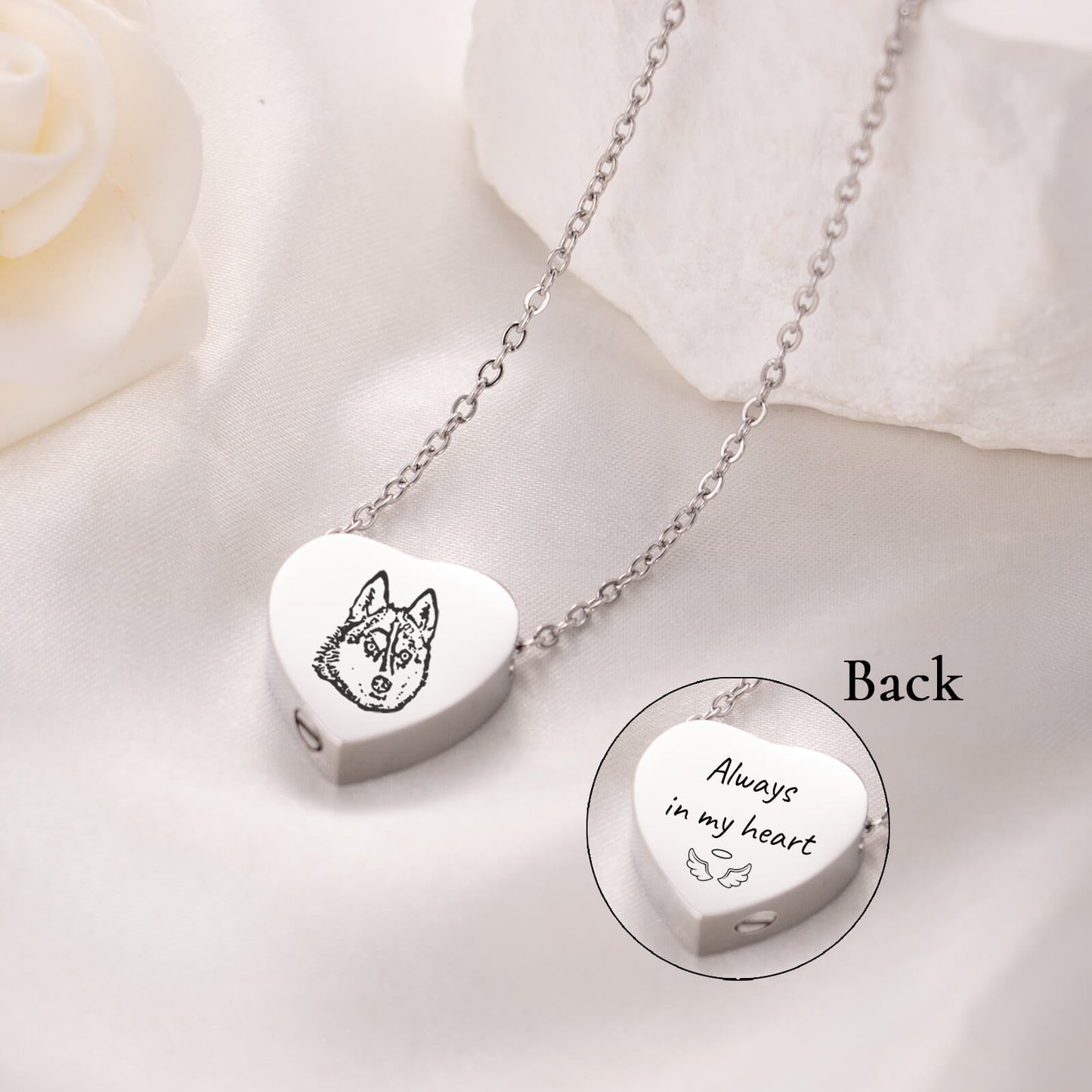 Heart Pet Urn Necklace