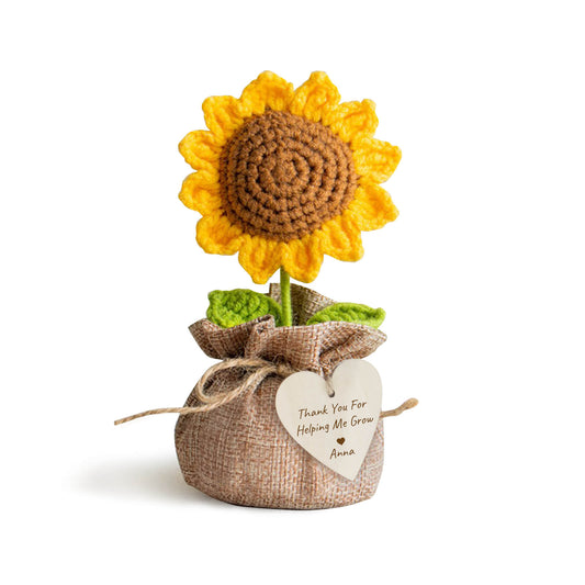 Personalized Crochet Sunflower