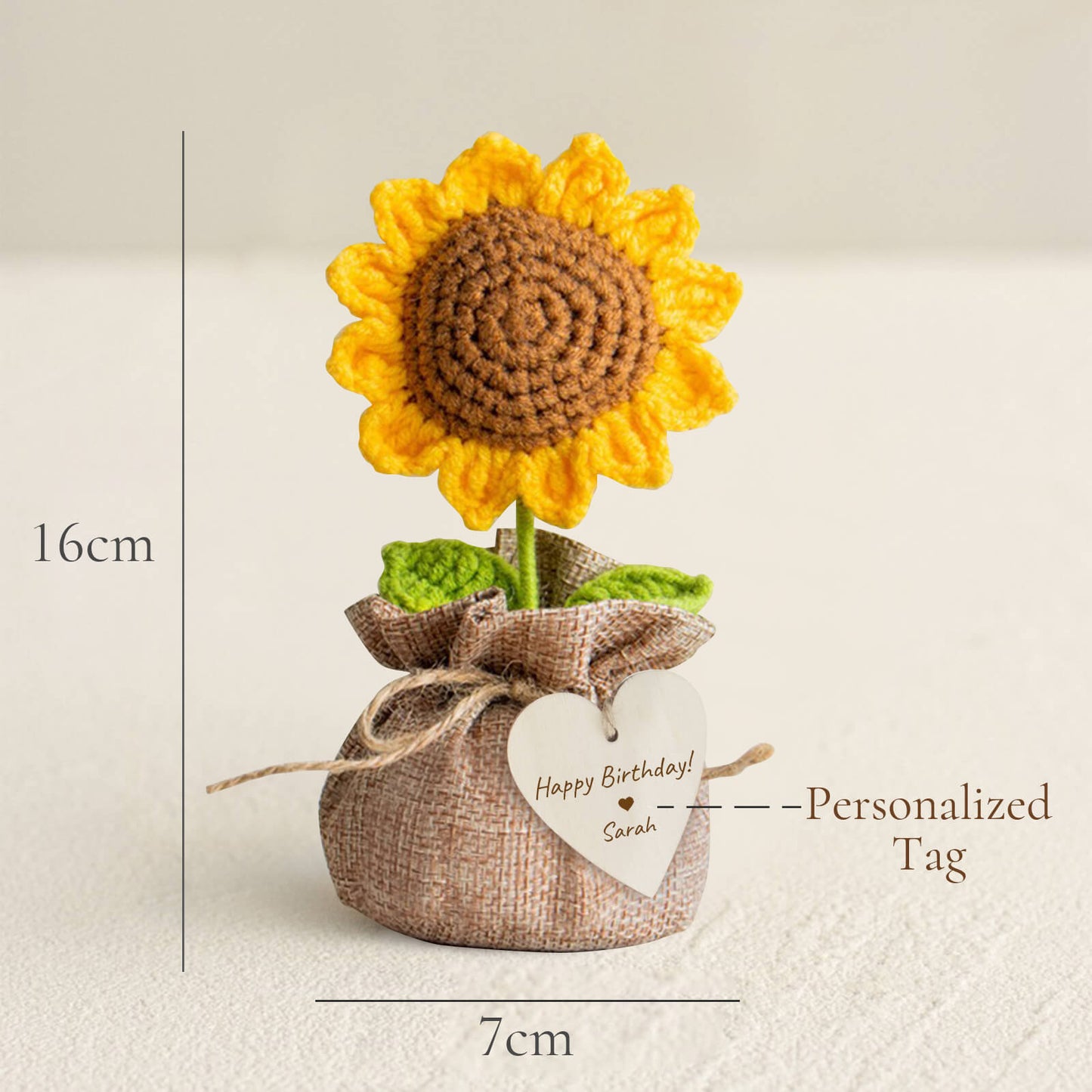 Personalized Crochet Sunflower