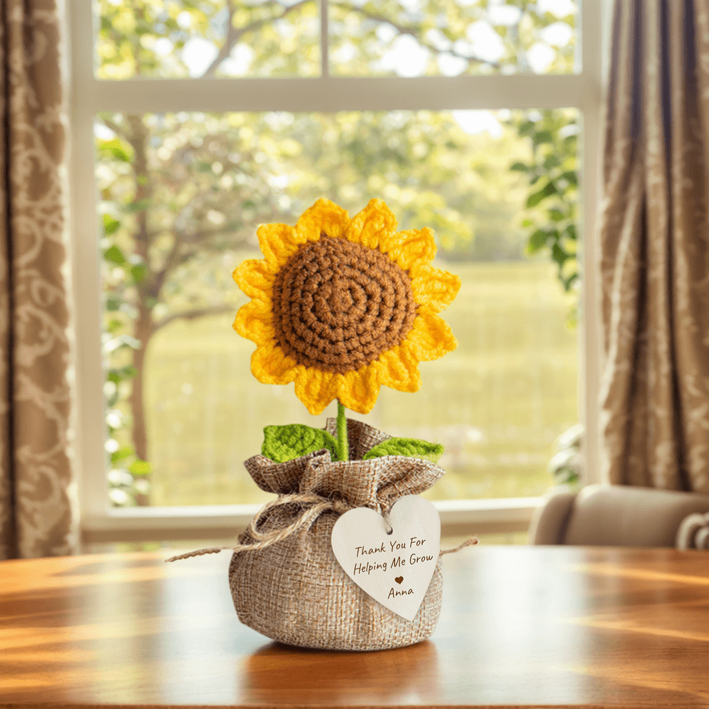 Personalized Crochet Sunflower