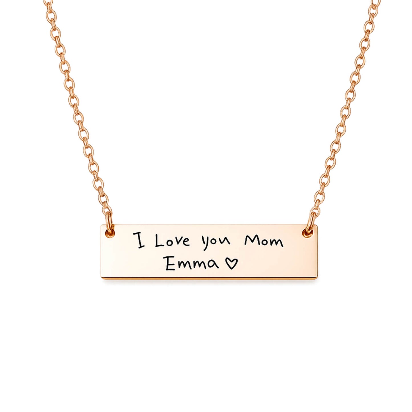 Handwriting Bar Necklace