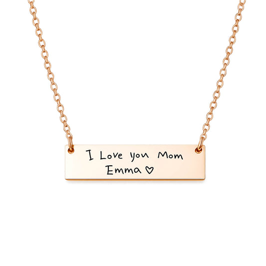 Handwriting Bar Necklace