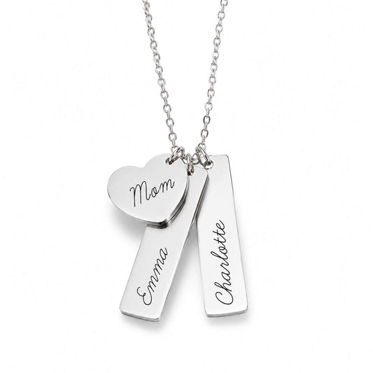 Heart Charm Name Necklace