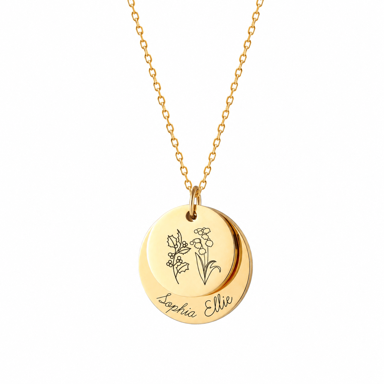 Personalized Birth Flower Necklace