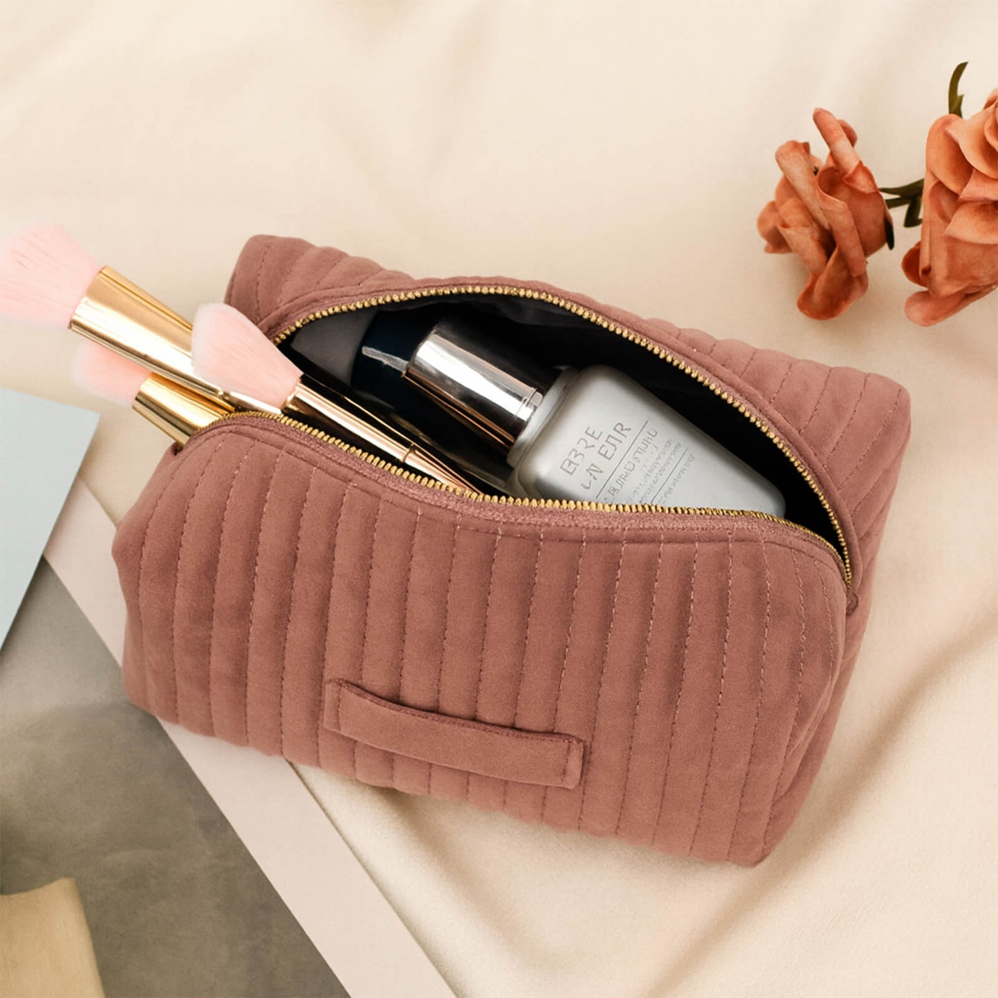 Personalized Velvet Makeup Bag