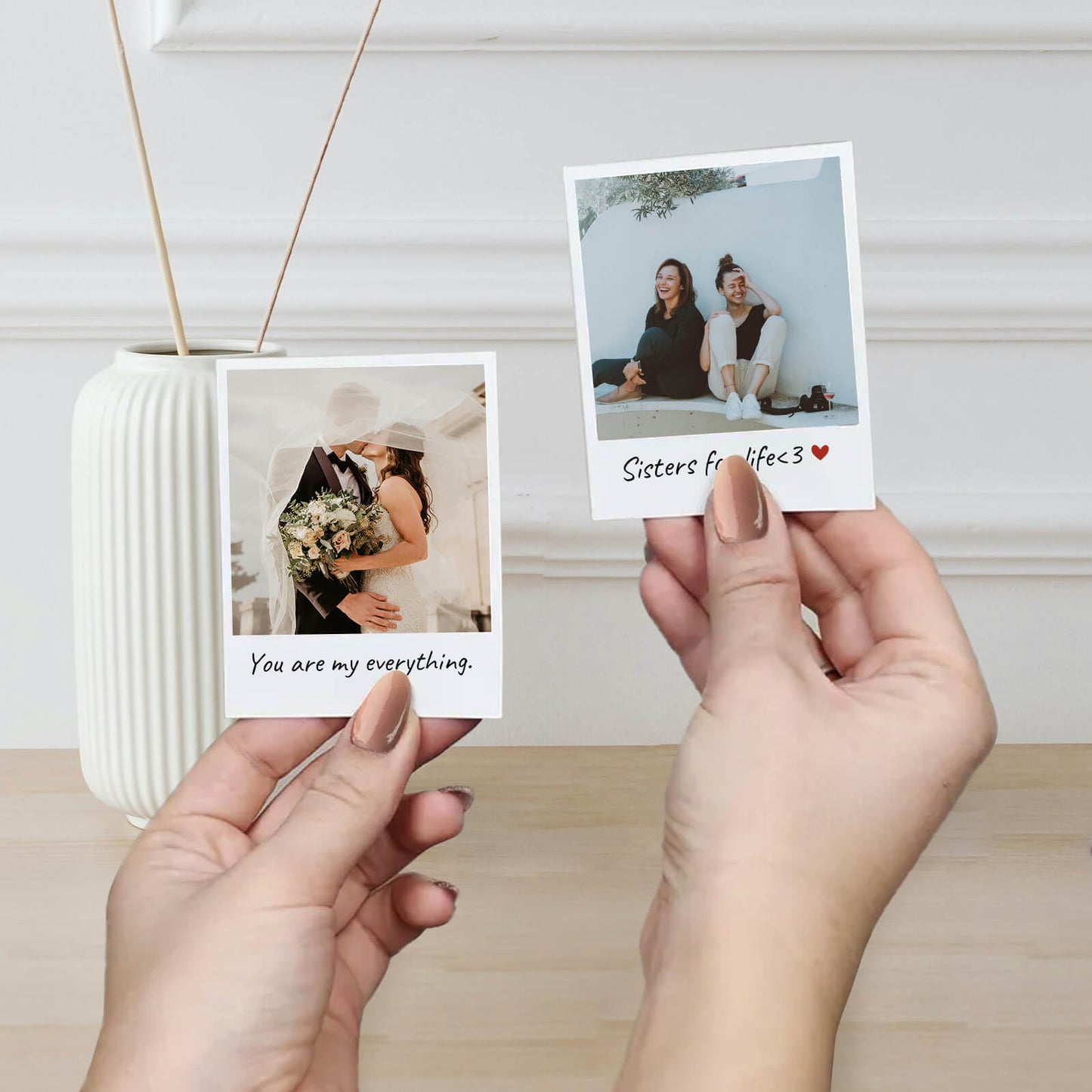 Custom Photo Prints Set – 2.5×3.5" Glossy Mini Pictures (3 Prints + 6 Clips)