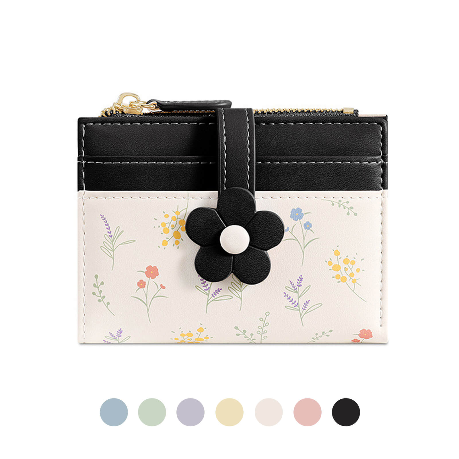 Flower Wallet for Women | Small Card Holder with Coin Pocket