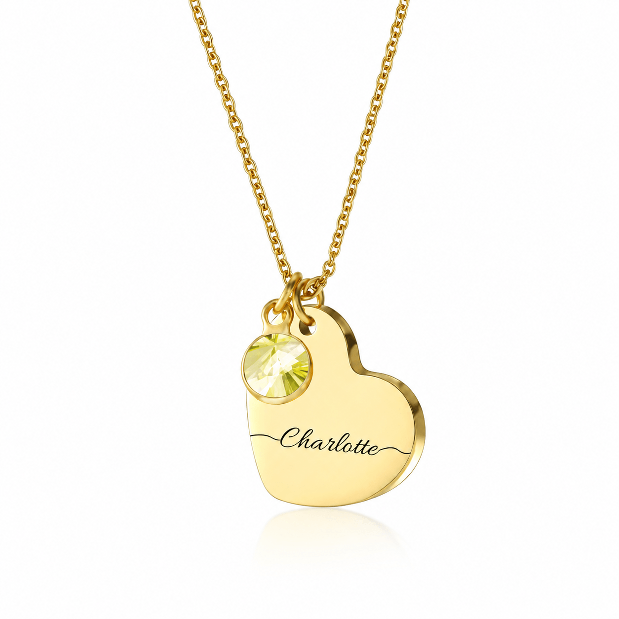 Heart Birthstone Necklace