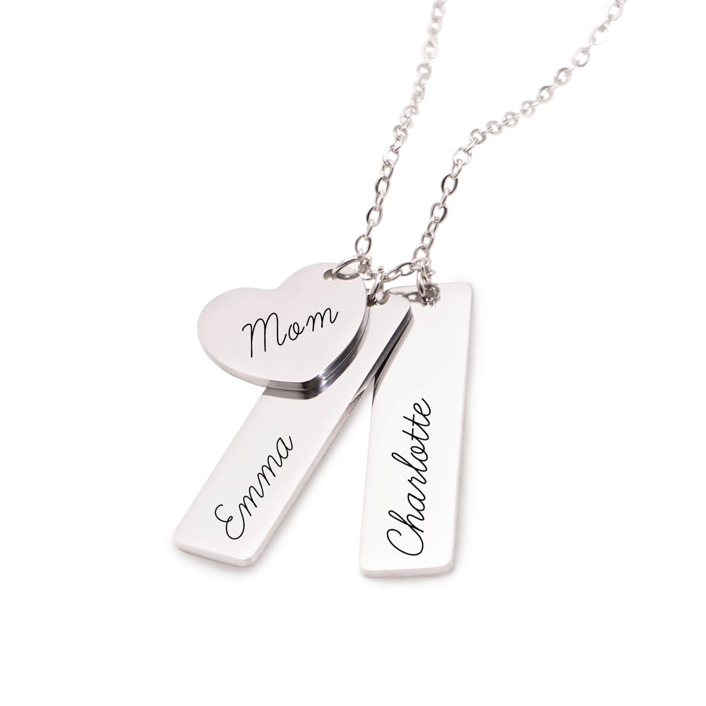 Heart Charm Name Necklace