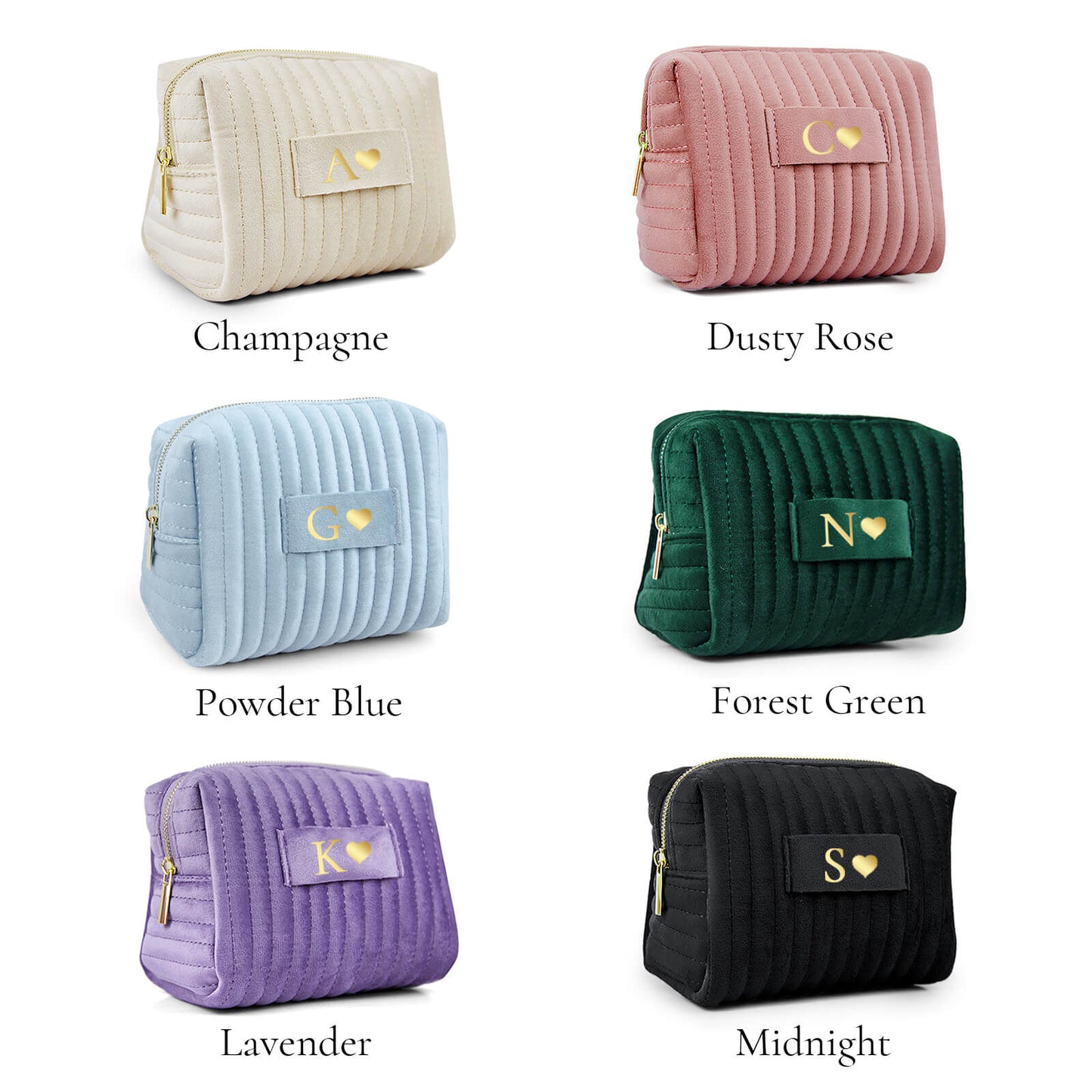 Personalized Velvet Makeup Bag