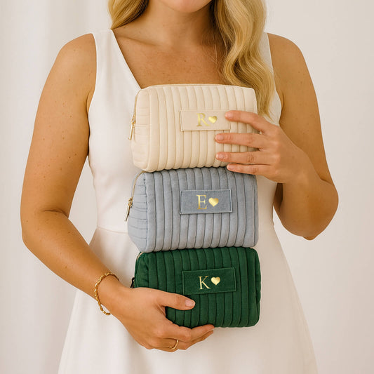 Personalized Velvet Makeup Bag