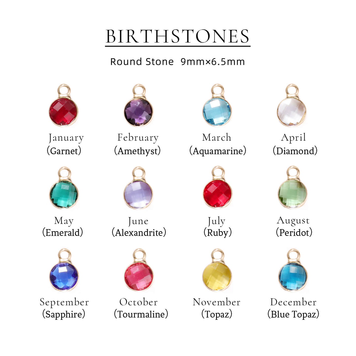 Birthstone Name Heart Necklace